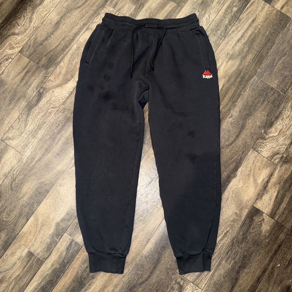 Kappa Fleece Tapered Sweatpant Joggers Men's Size L Logo Accent‎ Casual Wear
